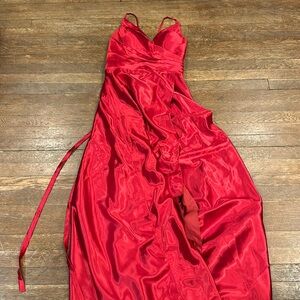Sexy Red Boutique Prom Dress Lace-Up Padded Cups